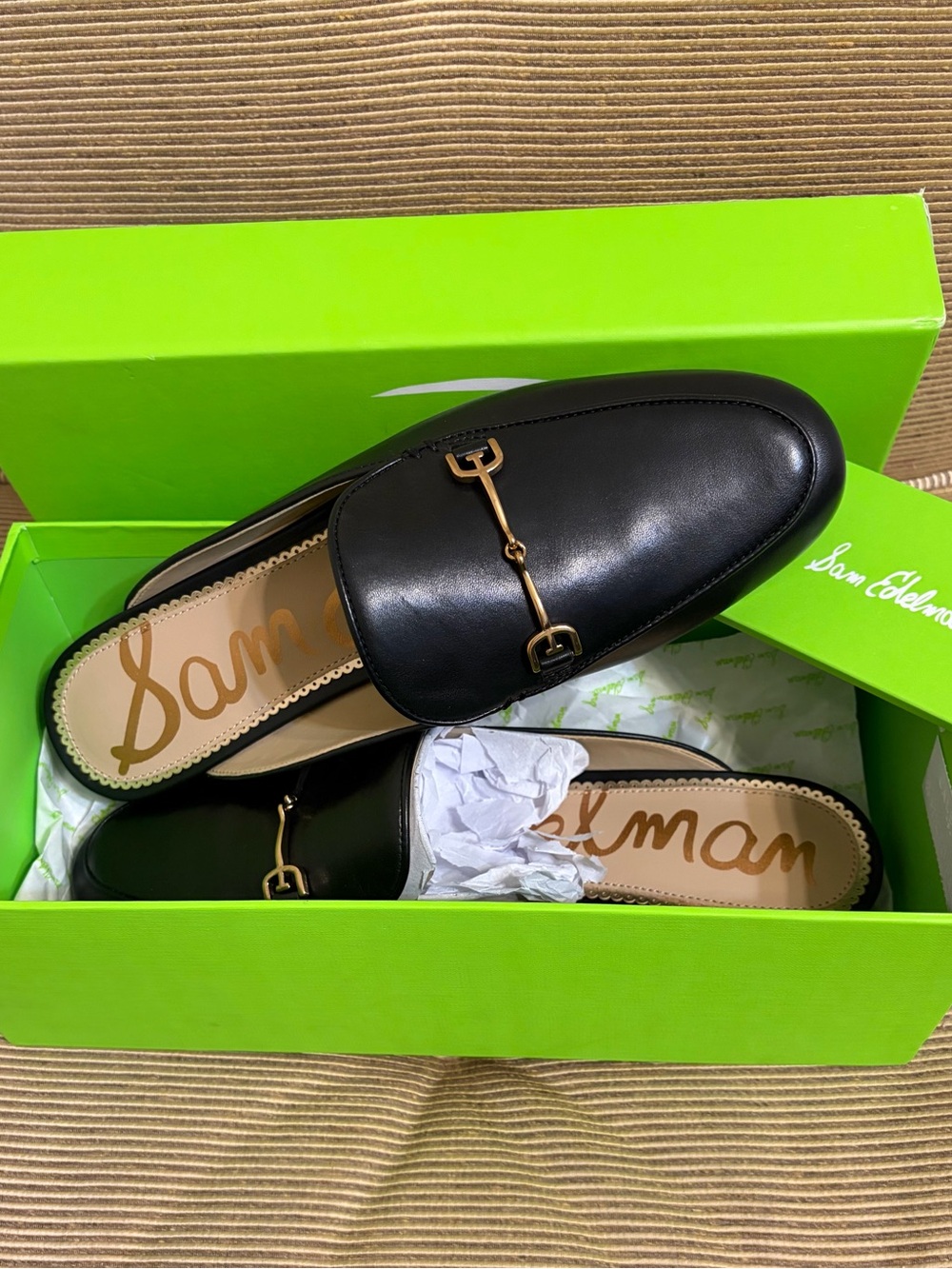 NWT Sam Edelman Linnie Leather Bit Mule in Black - Size 8 - Picture 5 of 12